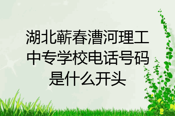 湖北蕲春漕河理工中专学校电话号码是什么开头