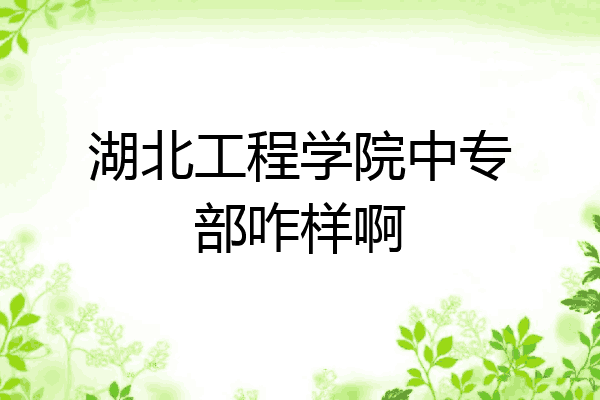 湖北工程学院中专部咋样啊