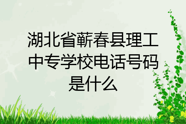 湖北省蕲春县理工中专学校电话号码是什么