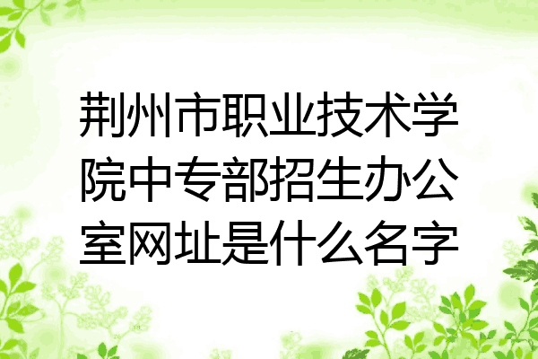 荆州市职业技术学院中专部招生办公室网址是什么名字
