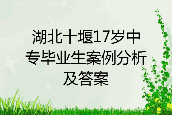 湖北十堰17岁中专毕业生案例分析及答案