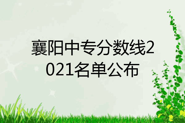 襄阳中专分数线2021名单公布