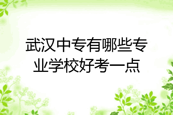 武汉中专有哪些专业学校好考一点