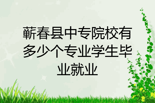 蕲春县中专院校有多少个专业学生毕业就业