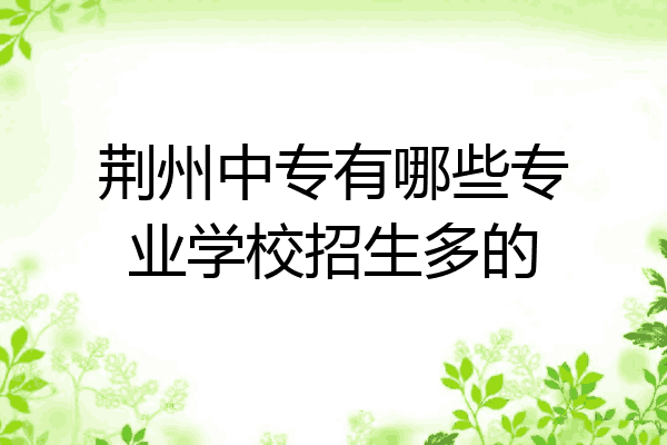 荆州中专有哪些专业学校招生多的
