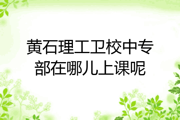 黄石理工卫校中专部在哪儿上课呢