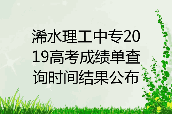 浠水理工中专2019高考成绩单查询时间结果公布