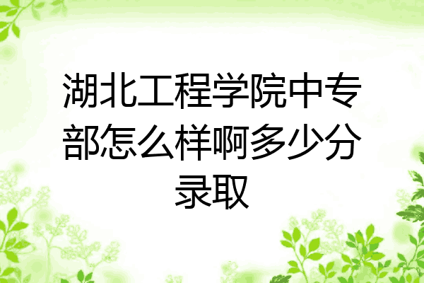 湖北工程学院中专部怎么样啊多少分录取
