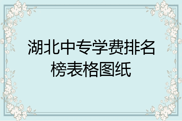 湖北中专学费排名榜表格图纸