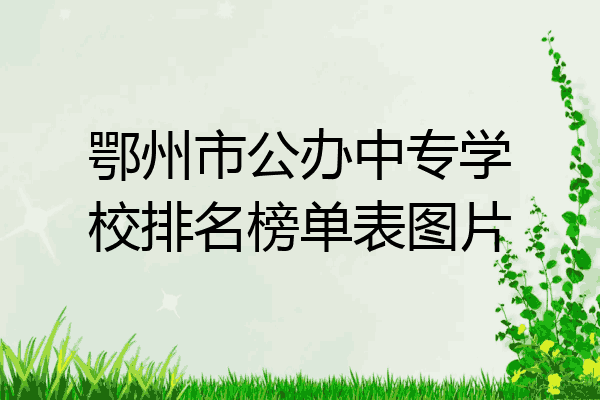 鄂州市公办中专学校排名榜单表图片