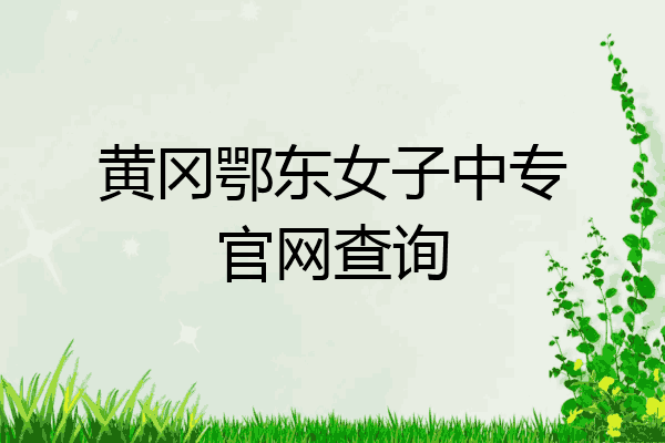 黄冈鄂东女子中专官网查询