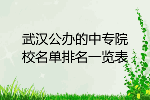 武汉公办的中专院校名单排名一览表