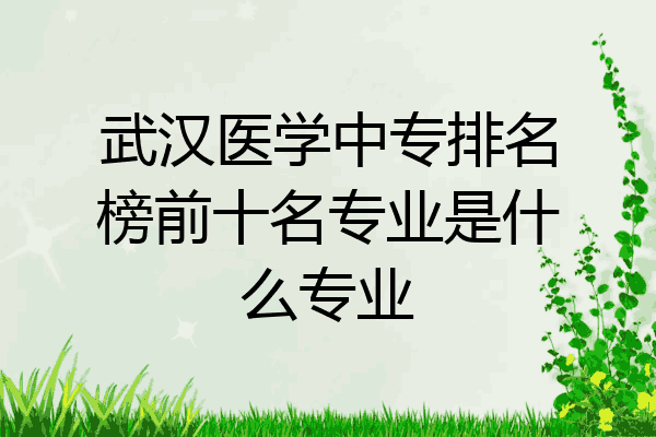 武汉医学中专排名榜前十名专业是什么专业