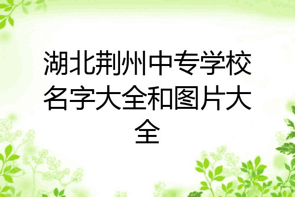 湖北荆州中专学校名字大全和图片大全