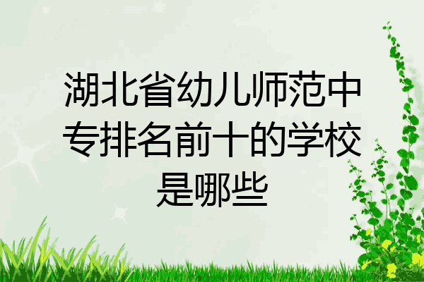 湖北省幼儿师范中专排名前十的学校是哪些