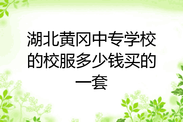 湖北黄冈中专学校的校服多少钱买的一套