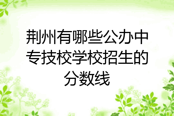 荆州有哪些公办中专技校学校招生的分数线