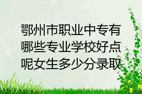 鄂州市职业中专有哪些专业学校好点呢女生多少分录取