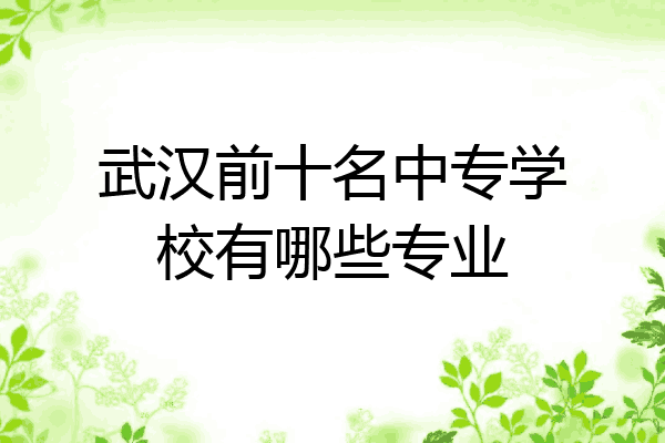 武汉前十名中专学校有哪些专业