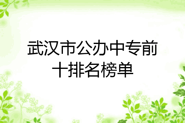 武汉市公办中专前十排名榜单