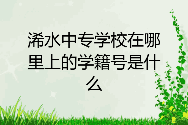 浠水中专学校在哪里上的学籍号是什么