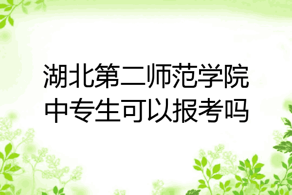 湖北第二师范学院中专生可以报考吗