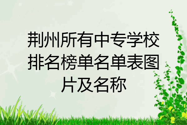 荆州所有中专学校排名榜单名单表图片及名称