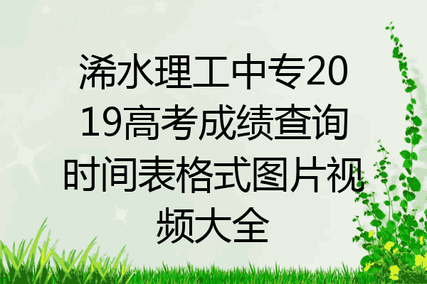 浠水理工中专2019高考成绩查询时间表格式图片视频大全