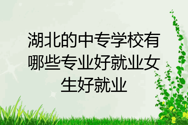 湖北的中专学校有哪些专业好就业女生好就业