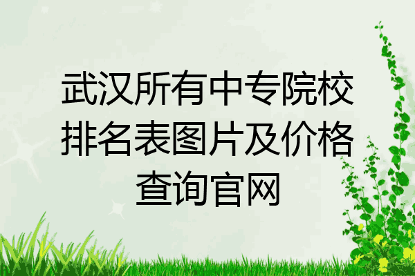 武汉所有中专院校排名表图片及价格查询官网