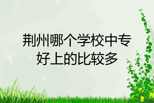 荆州哪个学校中专好上的比较多