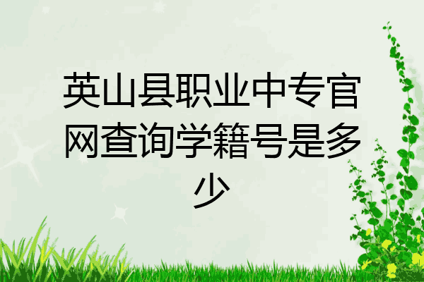 英山县职业中专官网查询学籍号是多少