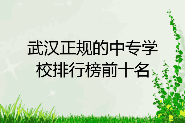 武汉正规的中专学校排行榜前十名