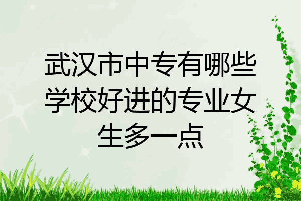 武汉市中专有哪些学校好进的专业女生多一点