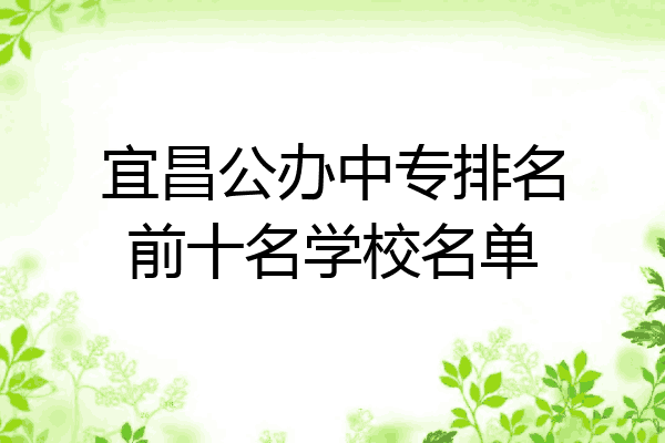 宜昌公办中专排名前十名学校名单