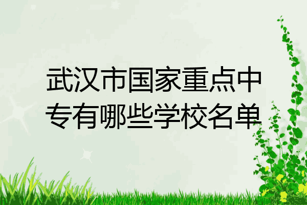 武汉市国家重点中专有哪些学校名单