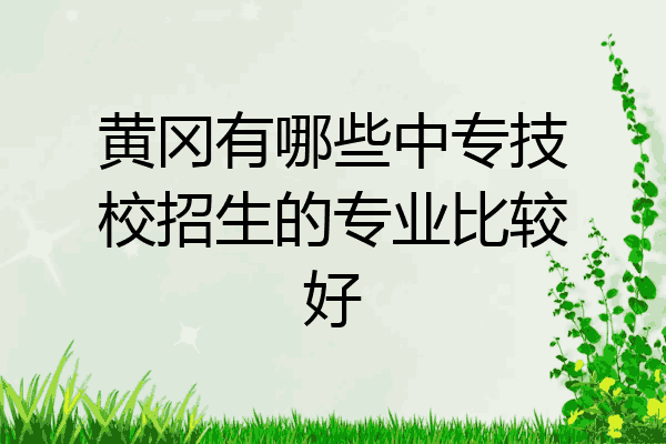 黄冈有哪些中专技校招生的专业比较好