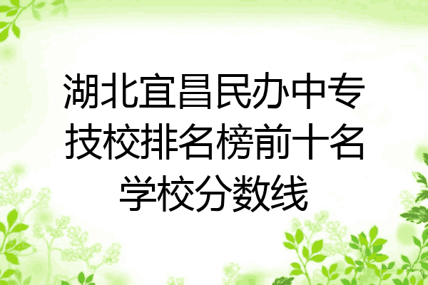 湖北宜昌民办中专技校排名榜前十名学校分数线
