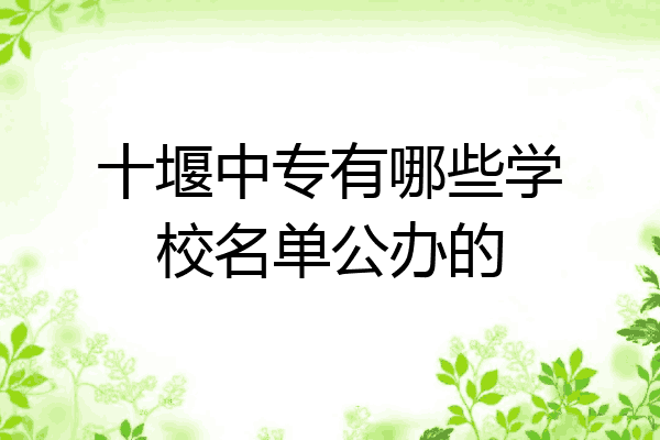 十堰中专有哪些学校名单公办的