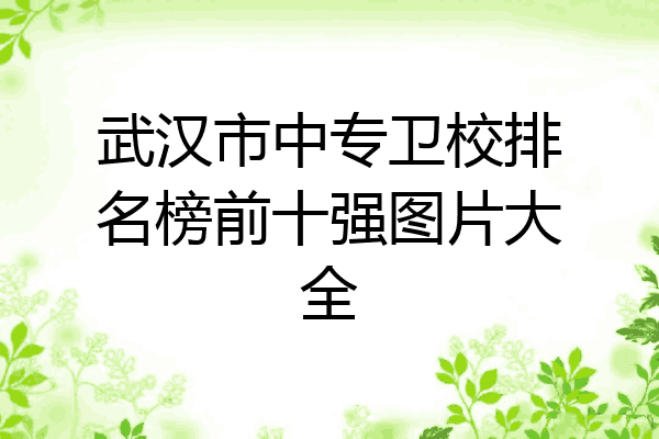 武汉市中专卫校排名榜前十强图片大全