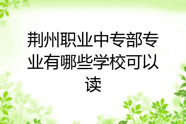 荆州职业中专部专业有哪些学校可以读