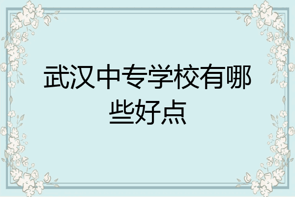 武汉中专学校有哪些好点