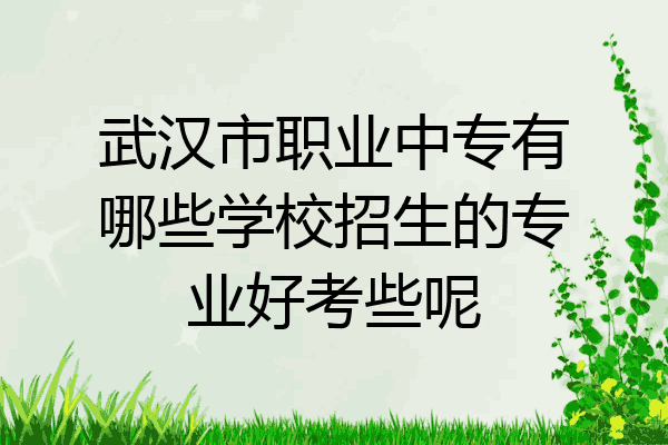 武汉市职业中专有哪些学校招生的专业好考些呢