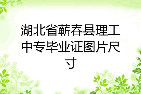 湖北省蕲春县理工中专毕业证图片尺寸