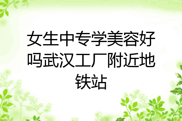 女生中专学美容好吗武汉工厂附近地铁站