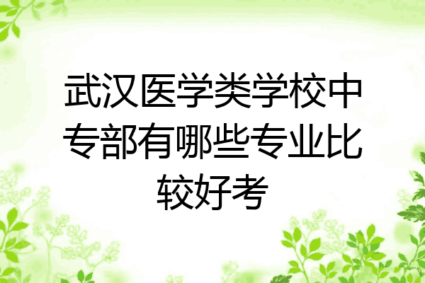武汉医学类学校中专部有哪些专业比较好考