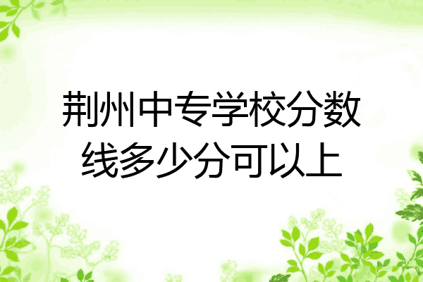 荆州中专学校分数线多少分可以上