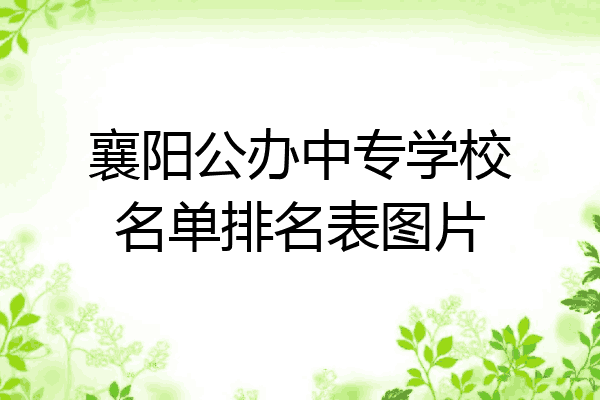 襄阳公办中专学校名单排名表图片