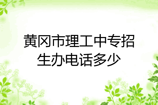 黄冈市理工中专招生办电话多少