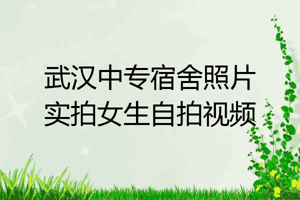 武汉中专宿舍照片实拍女生自拍视频